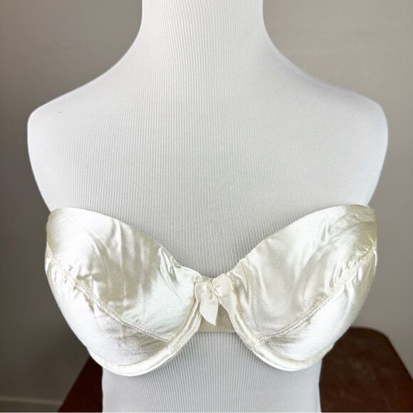 Victorias Secret Strapless Satin Push Up Bra 34C Vintage 90s - Picture 2 of 11